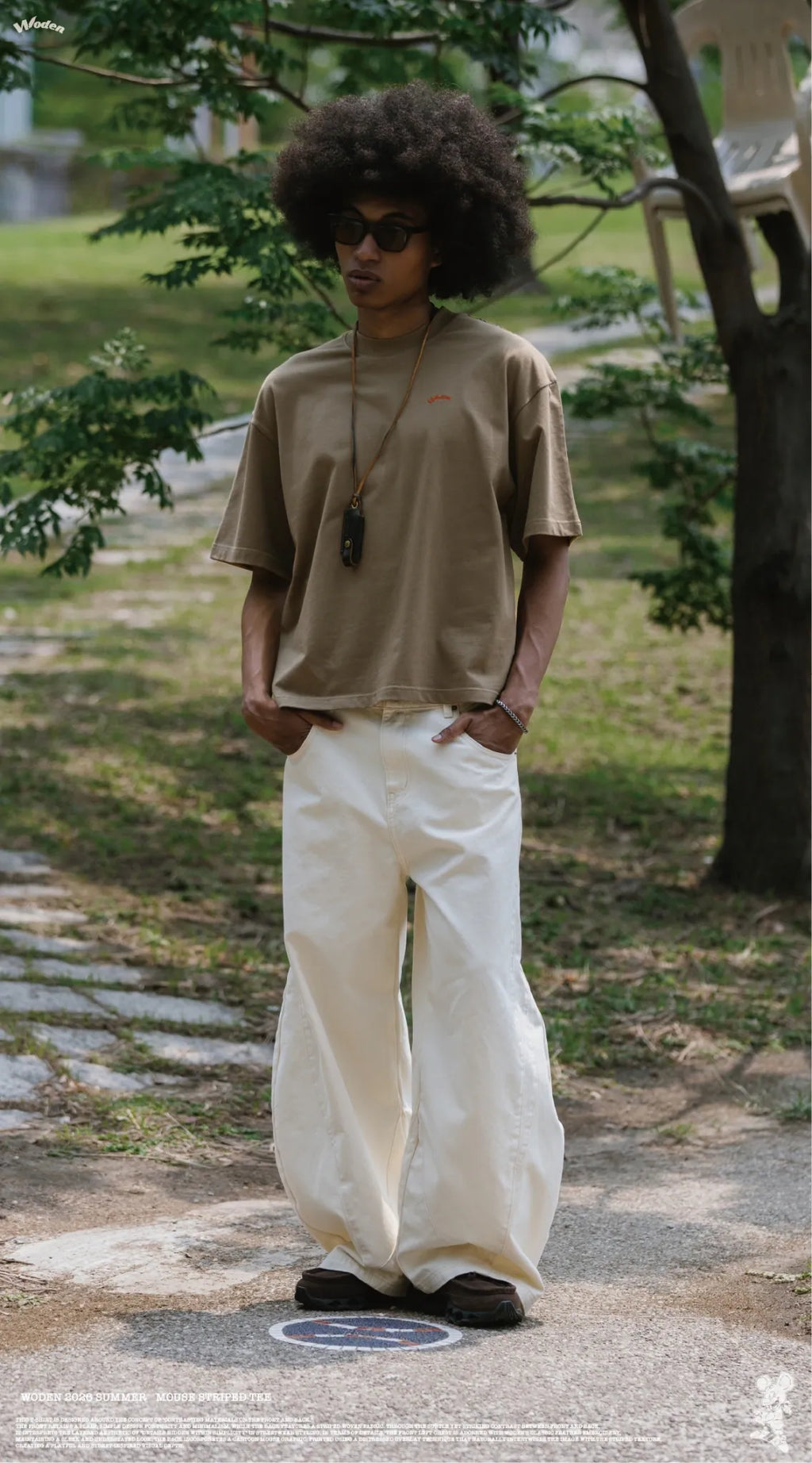 WODEN 2026 Spring & Summer 032 Mouse Striped Tee