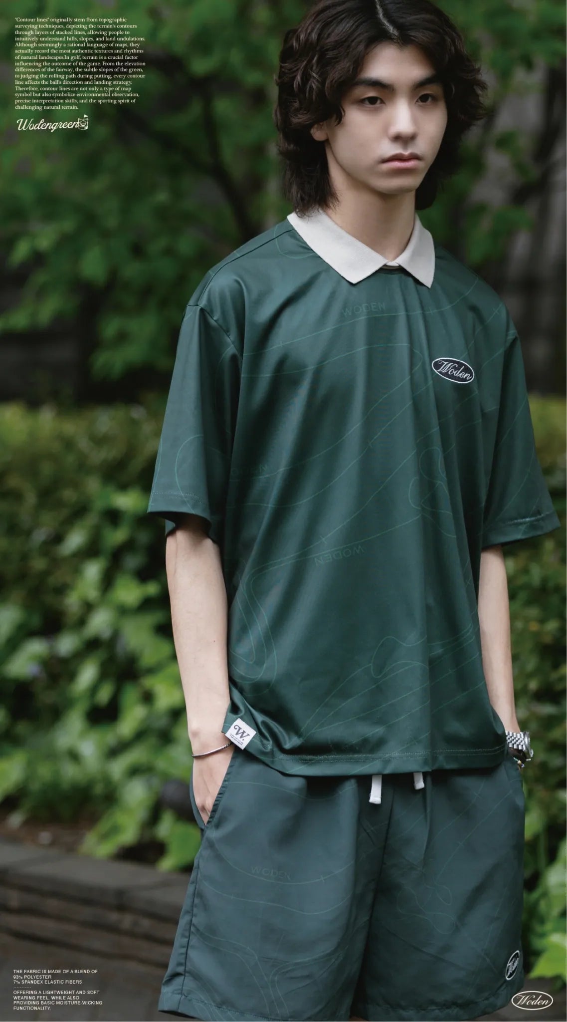 WODEN 2026 Spring & Summer 037 Contour Lines Polo Tee