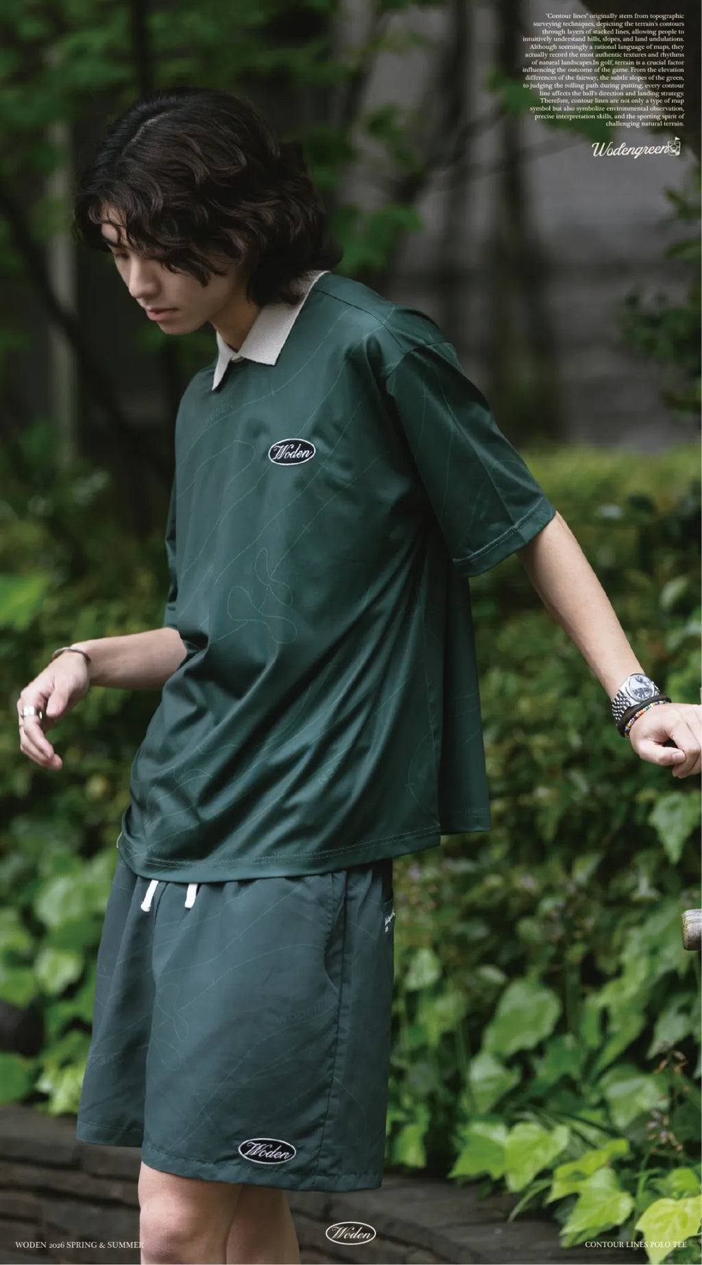 WODEN 2026 Spring & Summer 037 Contour Lines Polo Tee