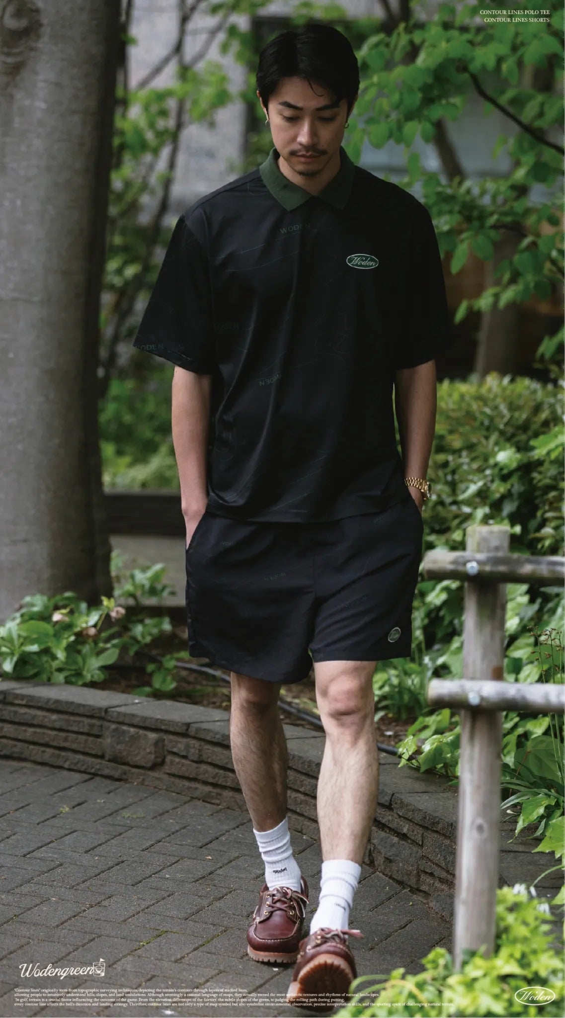 WODEN 2026 Spring & Summer 037 Contour Lines Polo Tee