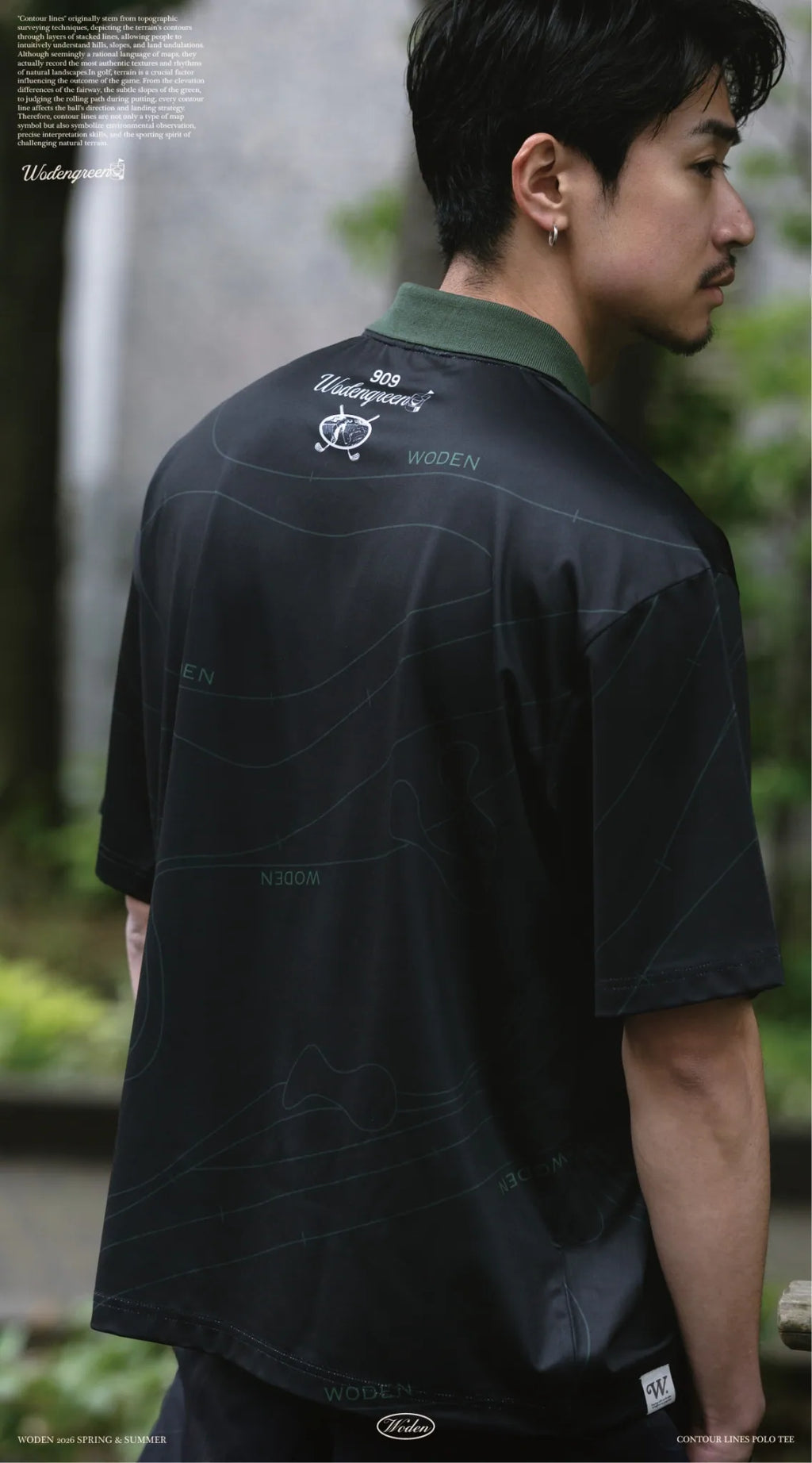 WODEN 2026 Spring & Summer 037 Contour Lines Polo Tee