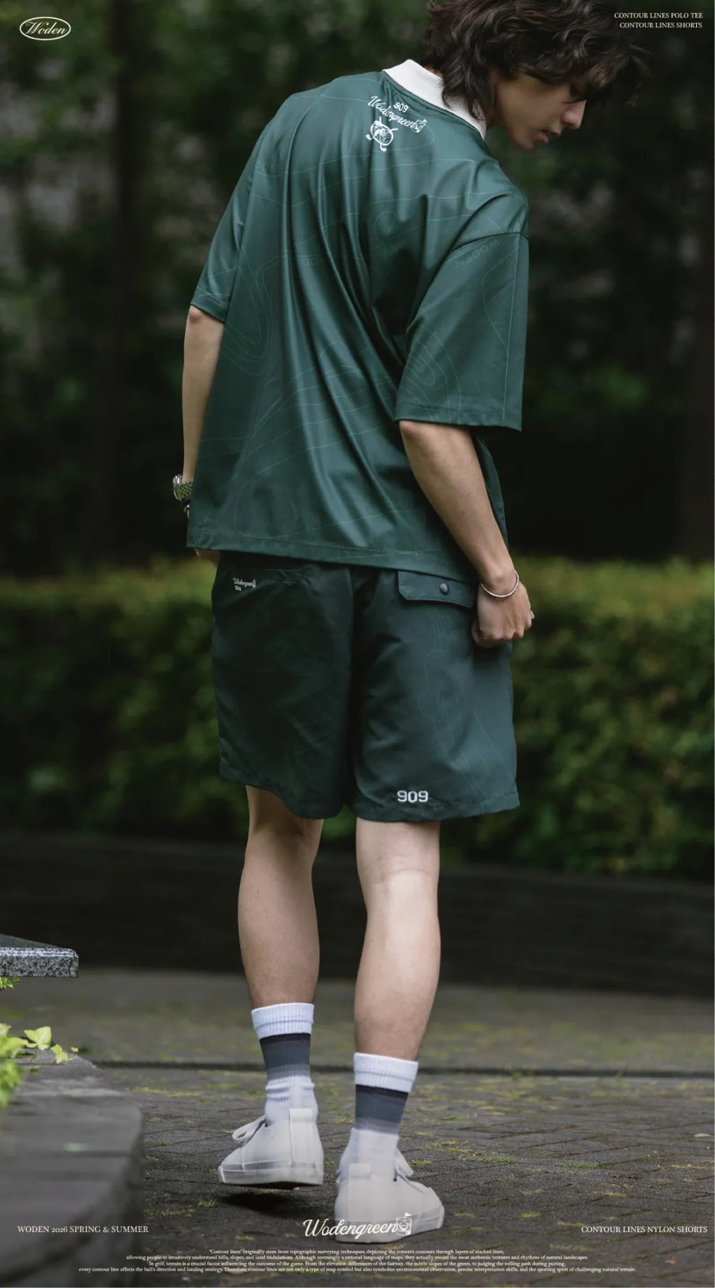 WODEN 2026 Spring & Summer 038 Contour Lines Nylon Shorts