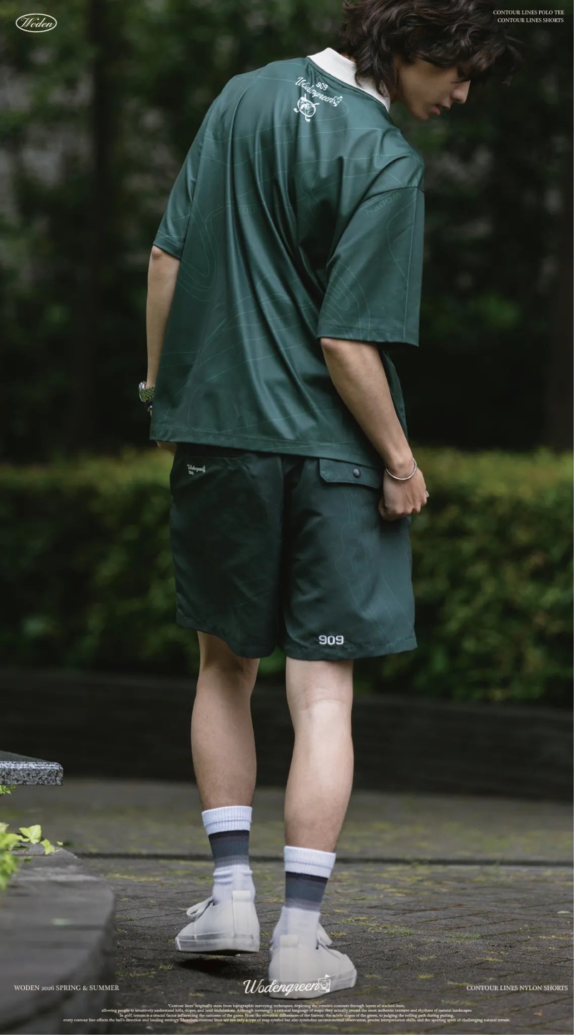 WODEN 2026 Spring & Summer 038 Contour Lines Nylon Shorts