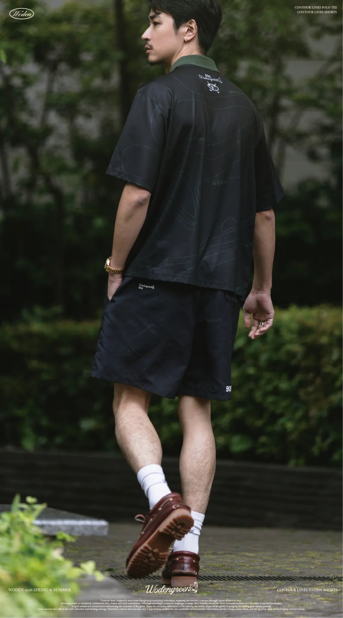 WODEN 2026 Spring & Summer 038 Contour Lines Nylon Shorts