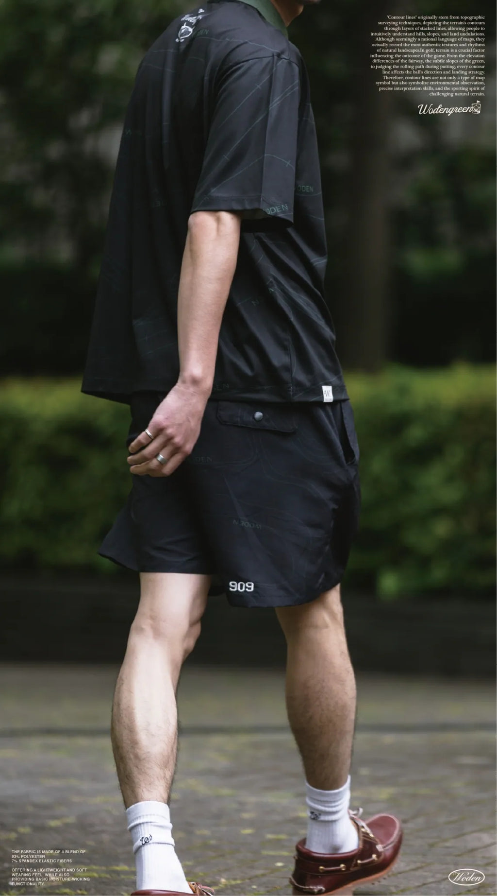 WODEN 2026 Spring & Summer 038 Contour Lines Nylon Shorts