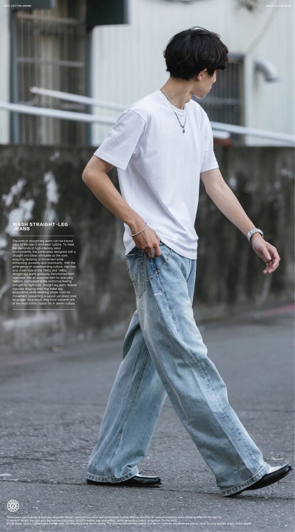 WODEN 2026 Spring & Summer 039 Wash Straight-leg Jeans