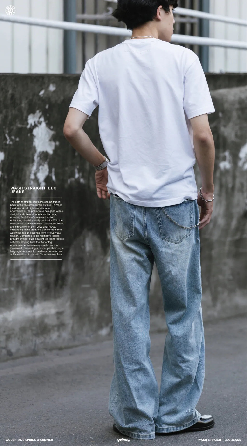 WODEN 2026 Spring & Summer 039 Wash Straight-leg Jeans
