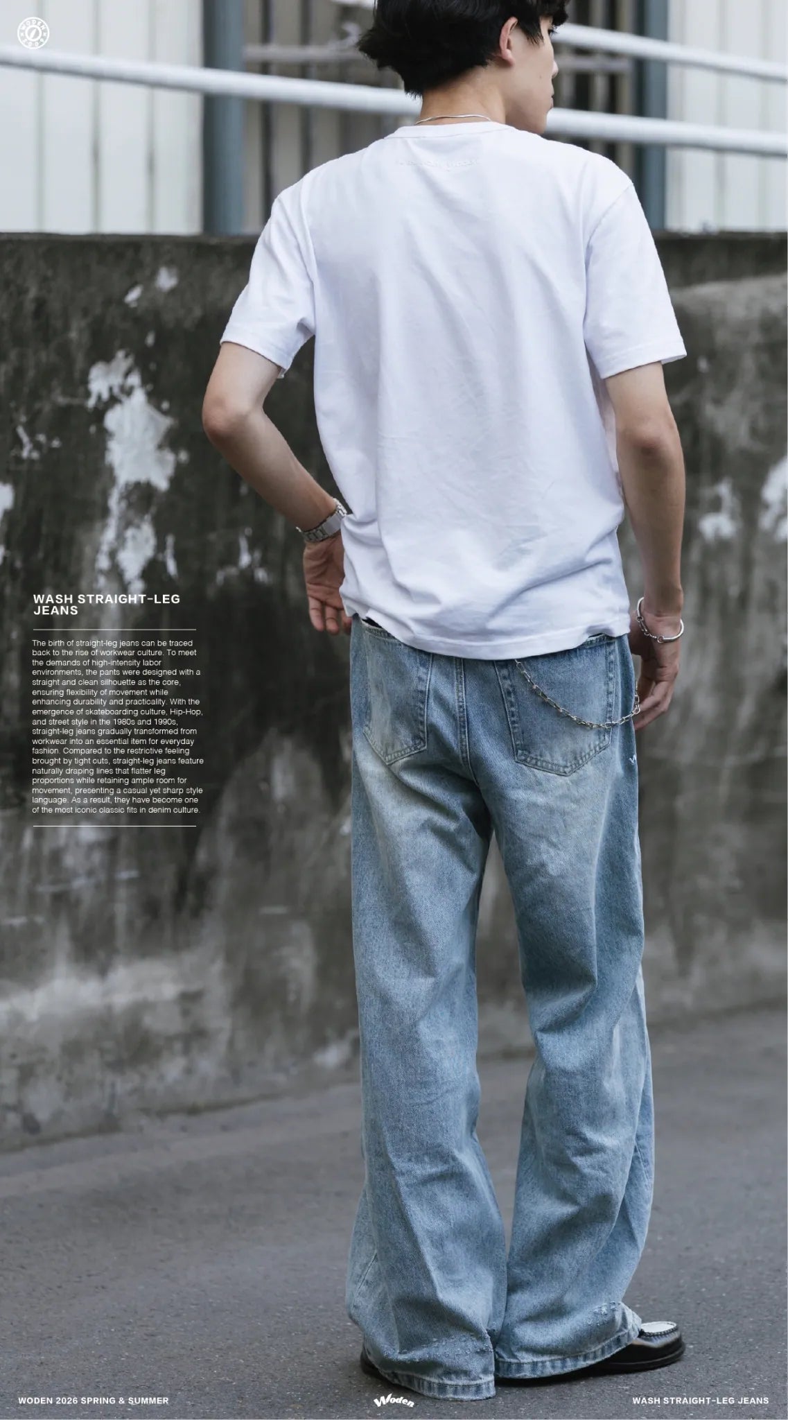 WODEN 2026 Spring & Summer 039 Wash Straight-leg Jeans