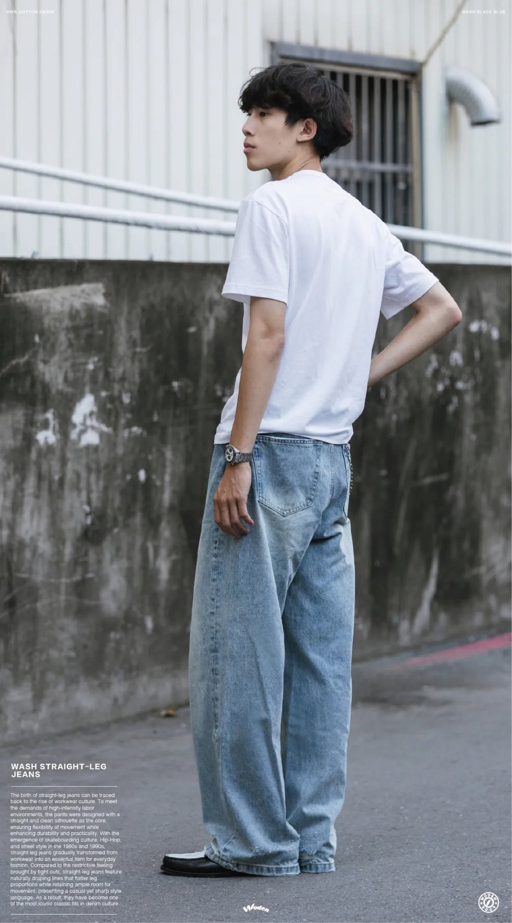 WODEN 2026 Spring & Summer 039 Wash Straight-leg Jeans
