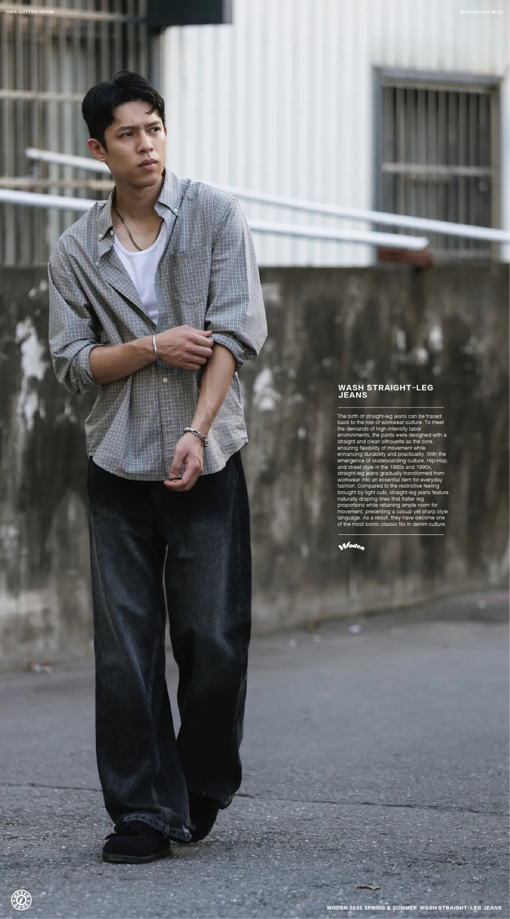 WODEN 2026 Spring & Summer 039 Wash Straight-leg Jeans