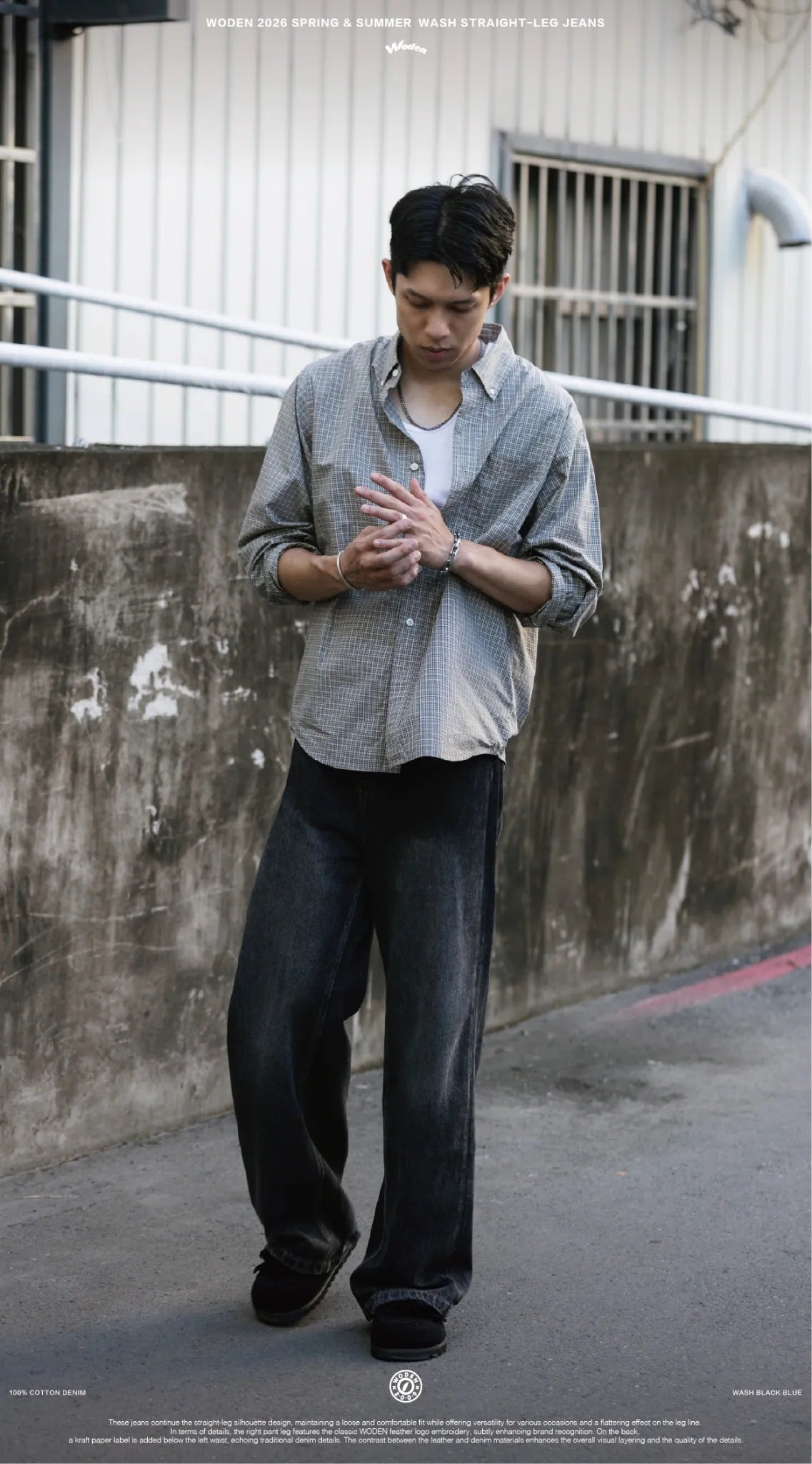WODEN 2026 Spring & Summer 039 Wash Straight-leg Jeans