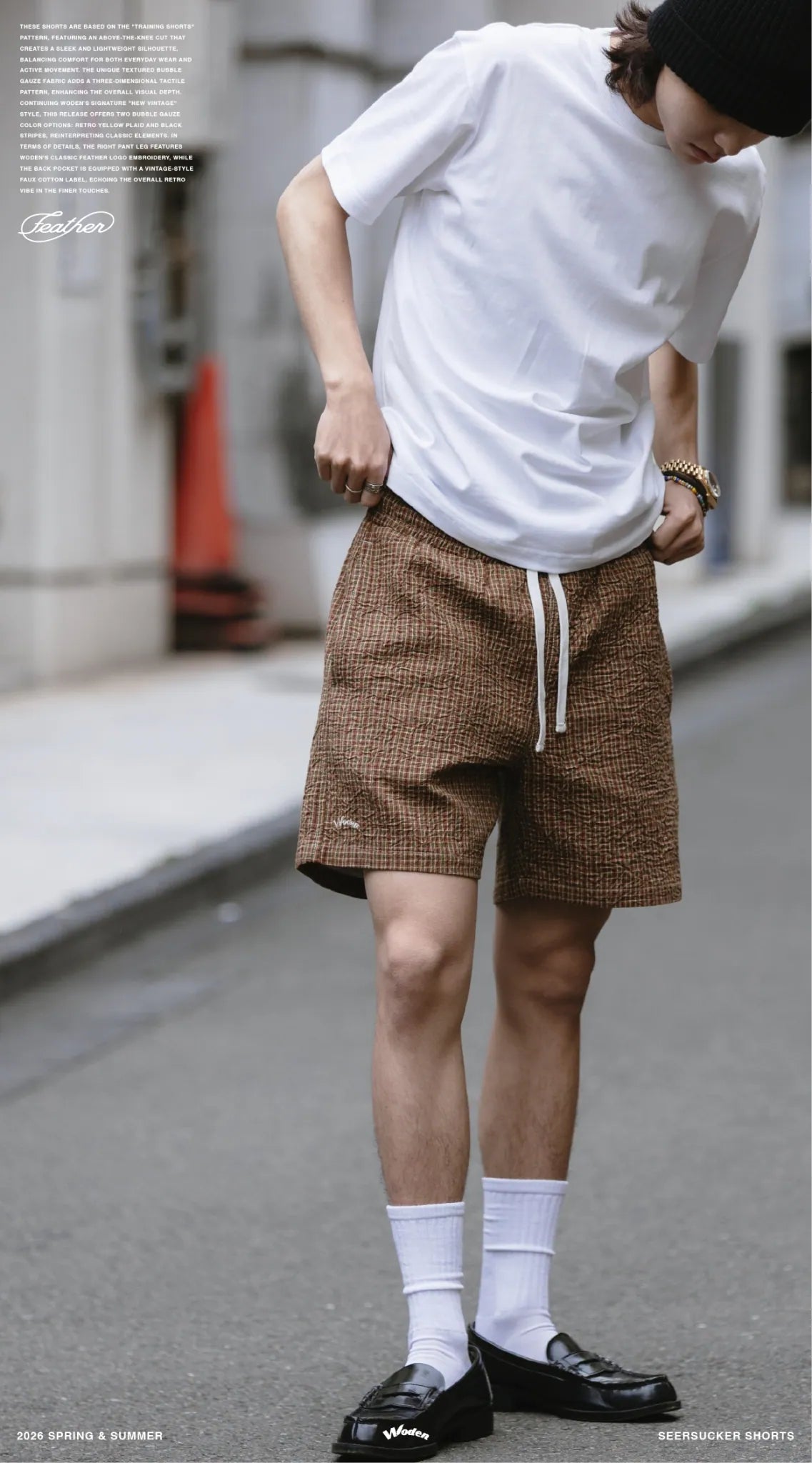 WODEN 2026 Spring & Summer 041 Seersucker Shorts
