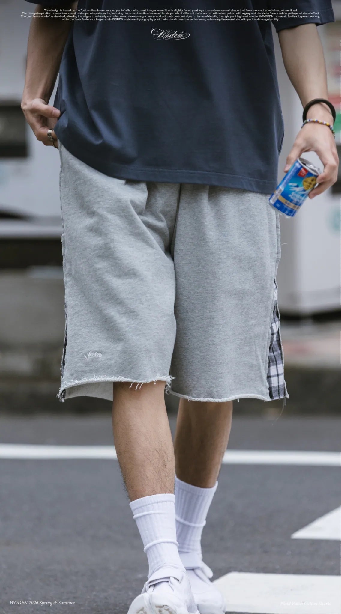 WODEN 2026 Spring & Summer 042 Plaid Patch Cotton Shorts