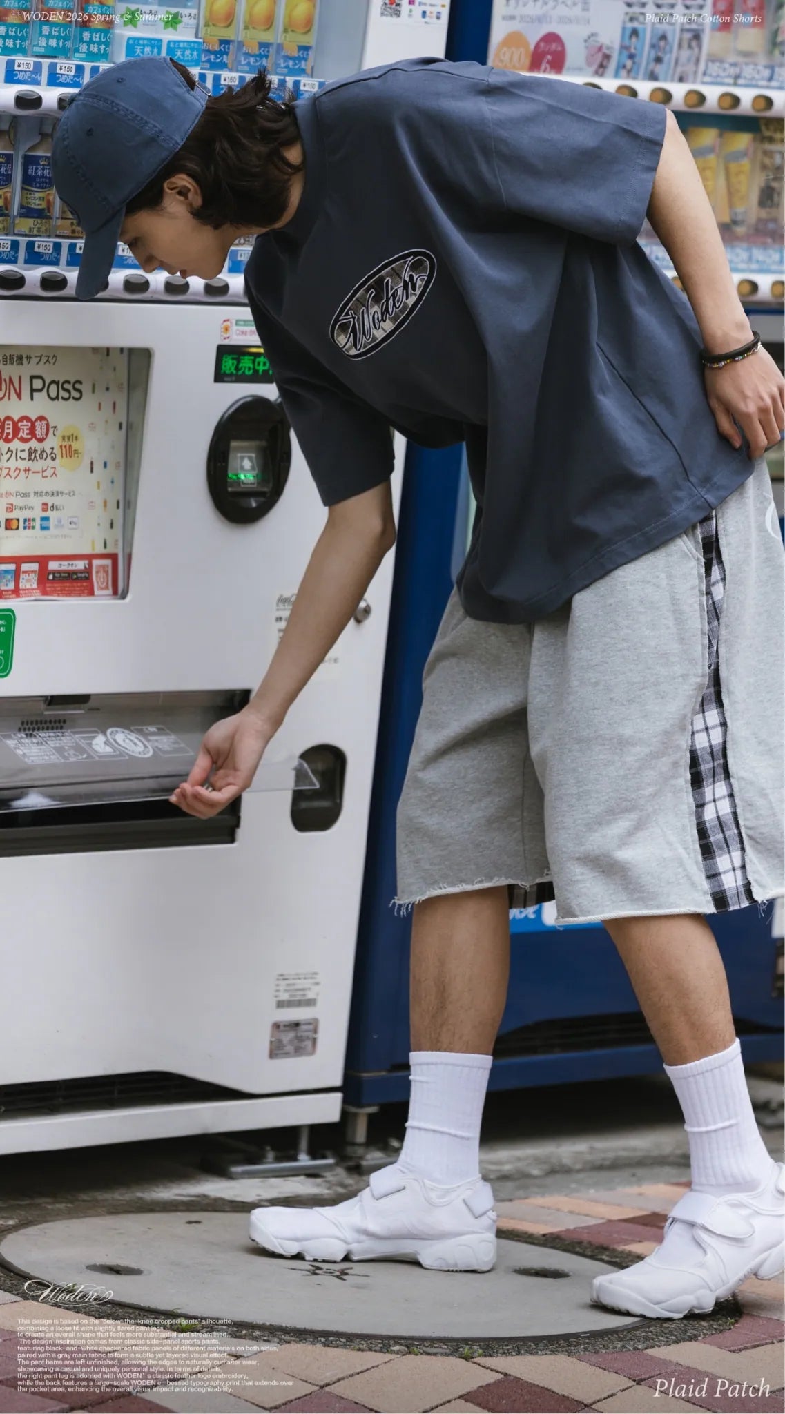 WODEN 2026 Spring & Summer 042 Plaid Patch Cotton Shorts