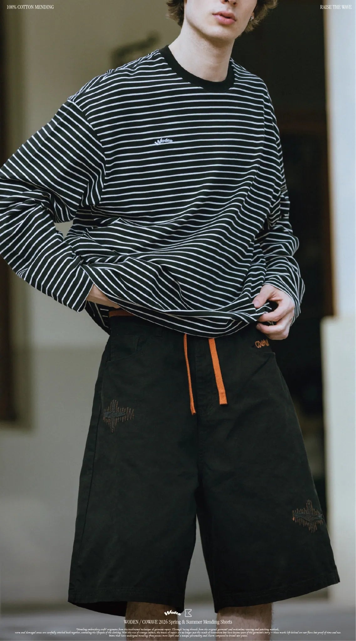 WODEN / COWAVE 2026 Spring & Summer 004 Mending Shorts