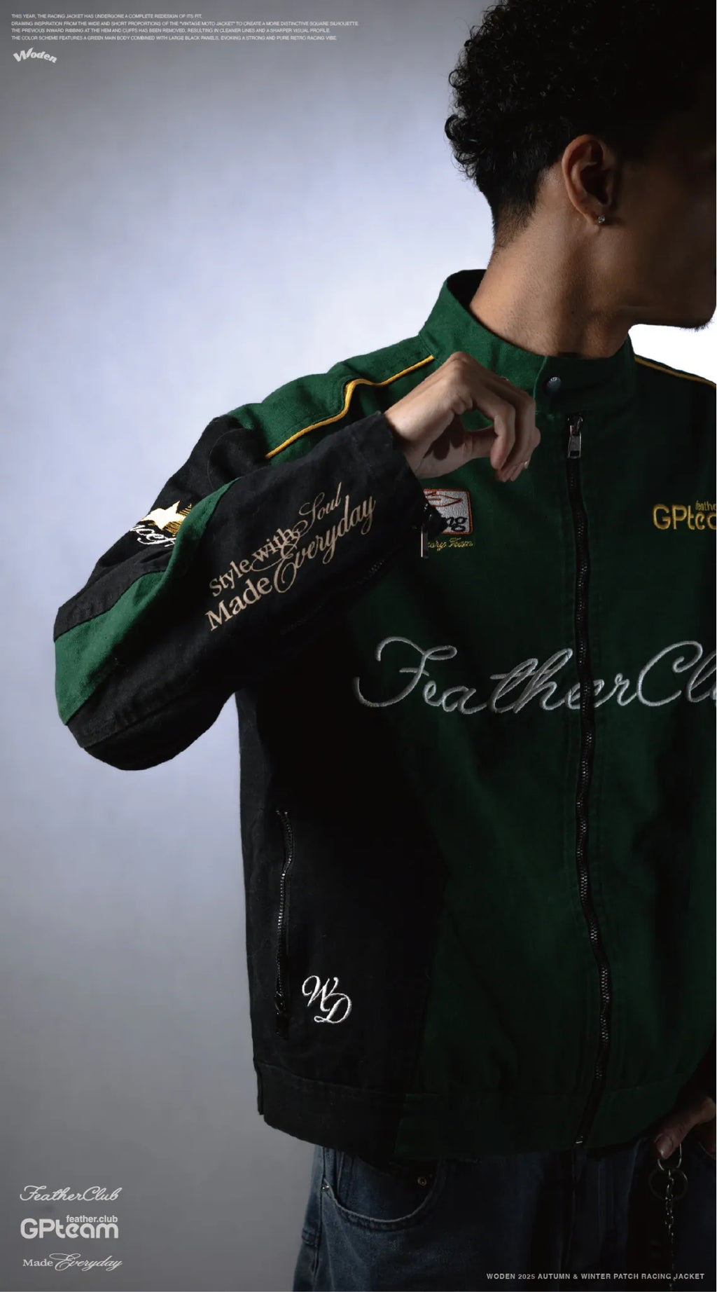 WODEN 2025 Autumn & Winter 010 Patch Racing Jacket