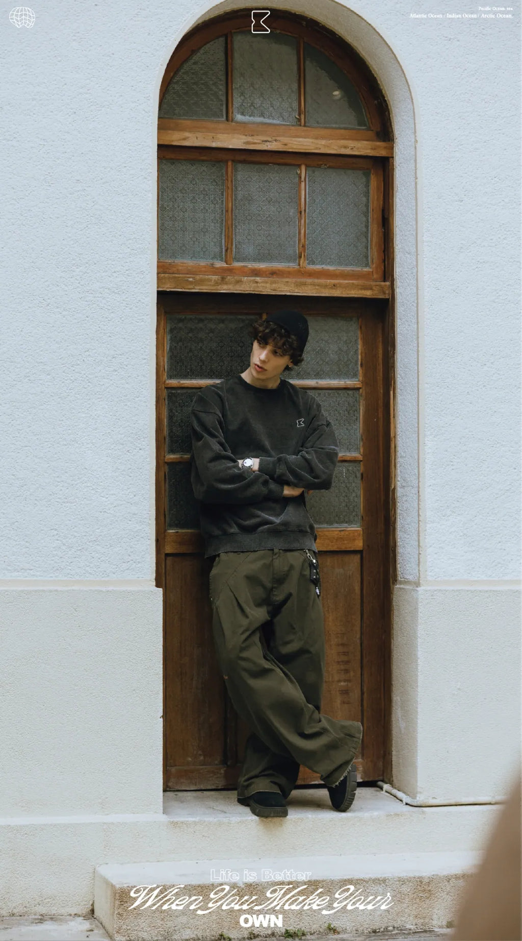 COWAVE 2025 Fall & Winter Wash Slogan Sweatshirt