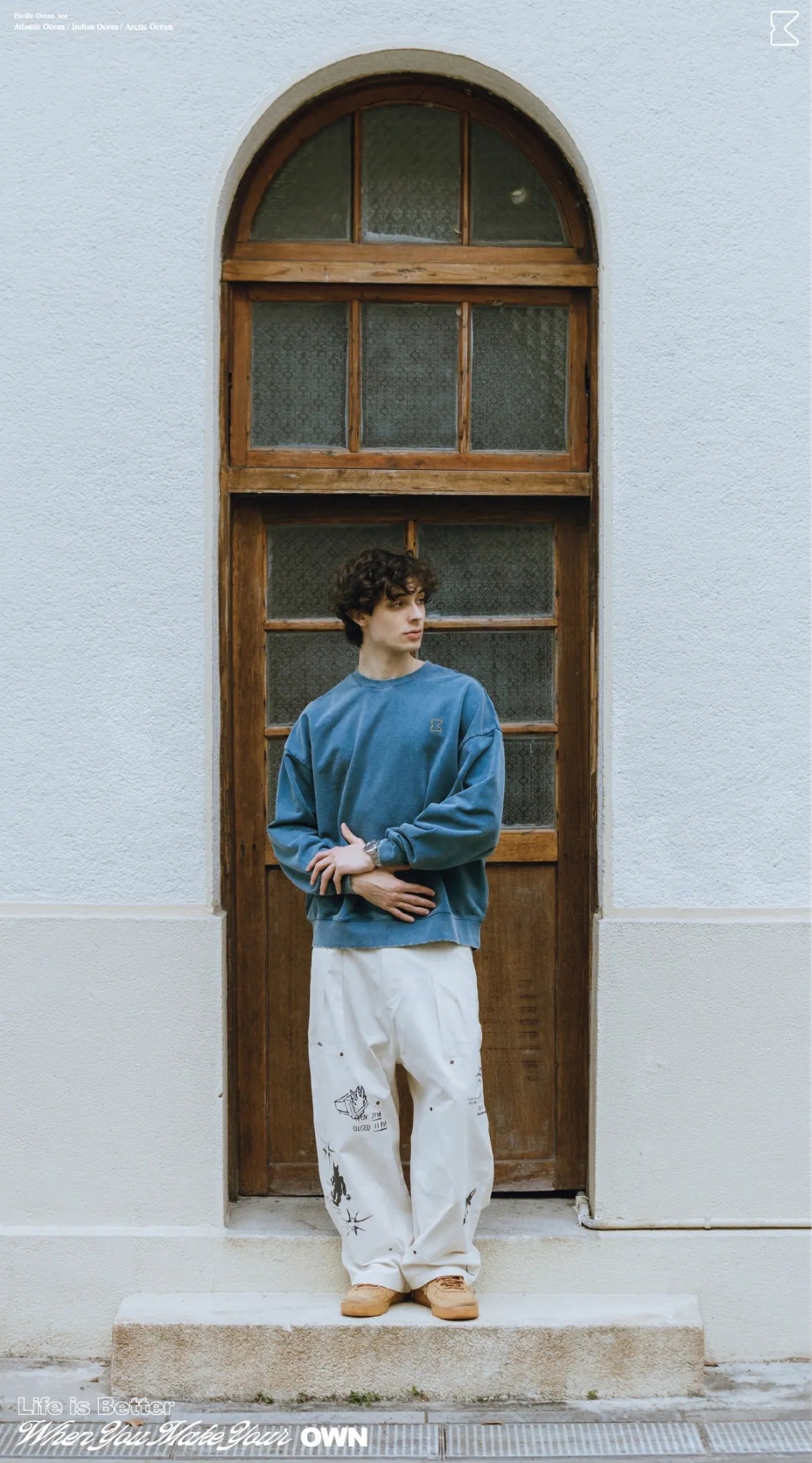 COWAVE 2025 Fall & Winter Wash Slogan Sweatshirt