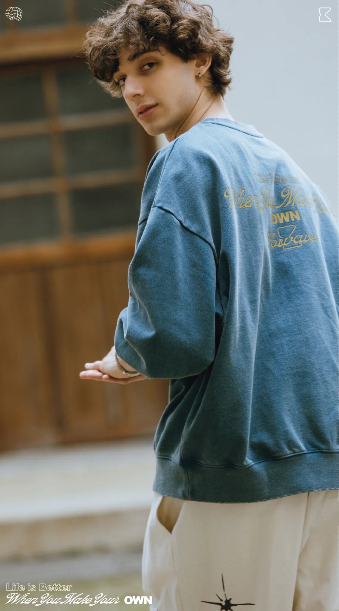 COWAVE 2025 Fall & Winter Wash Slogan Sweatshirt