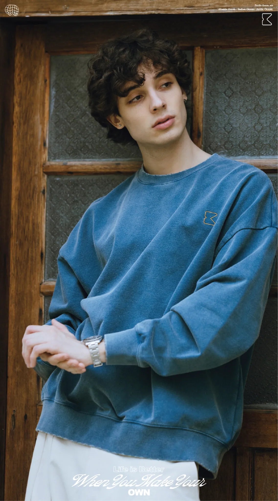 COWAVE 2025 Fall & Winter Wash Slogan Sweatshirt