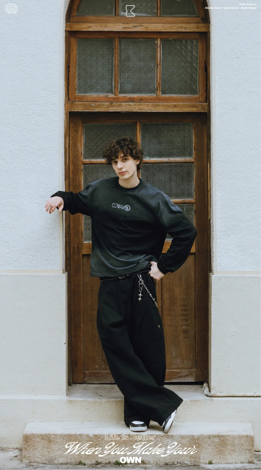 COWAVE 2025 Fall & Winter Wash Fonts L/S Tee