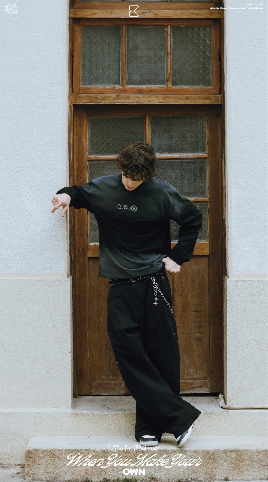 COWAVE 2025 Fall & Winter Wash Fonts L/S Tee