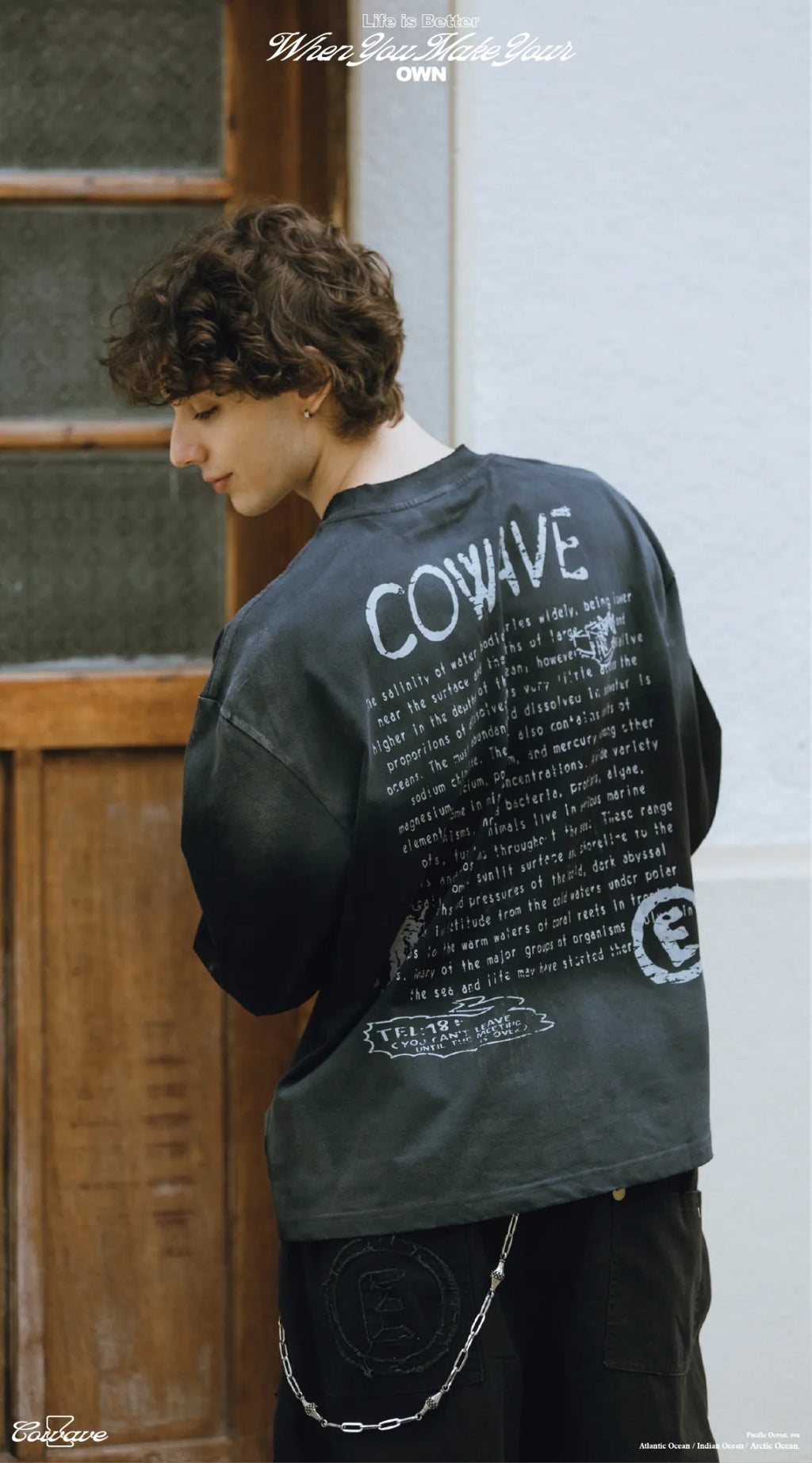 COWAVE 2025 Fall & Winter Wash Fonts L/S Tee