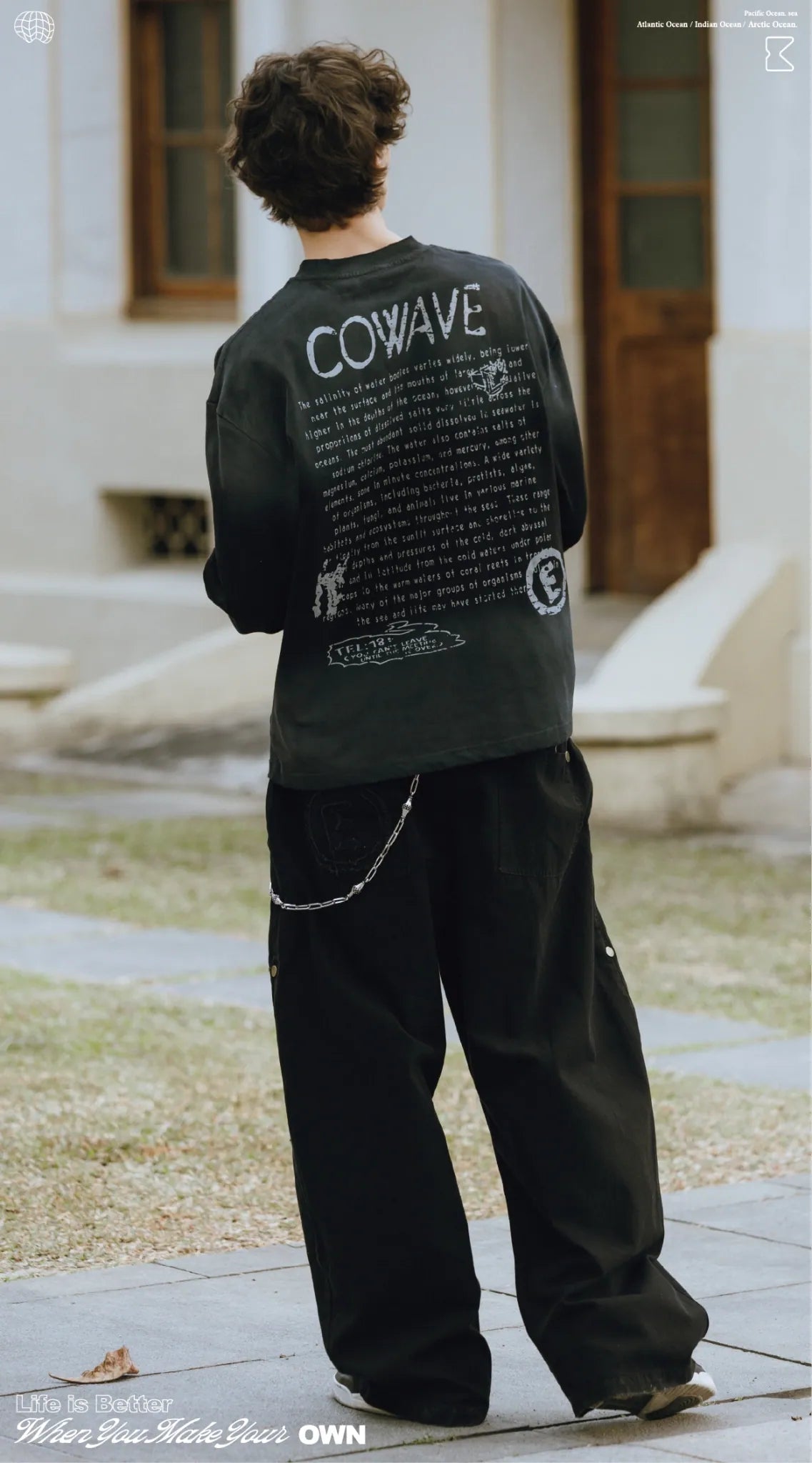 COWAVE 2025 Fall & Winter Wash Fonts L/S Tee
