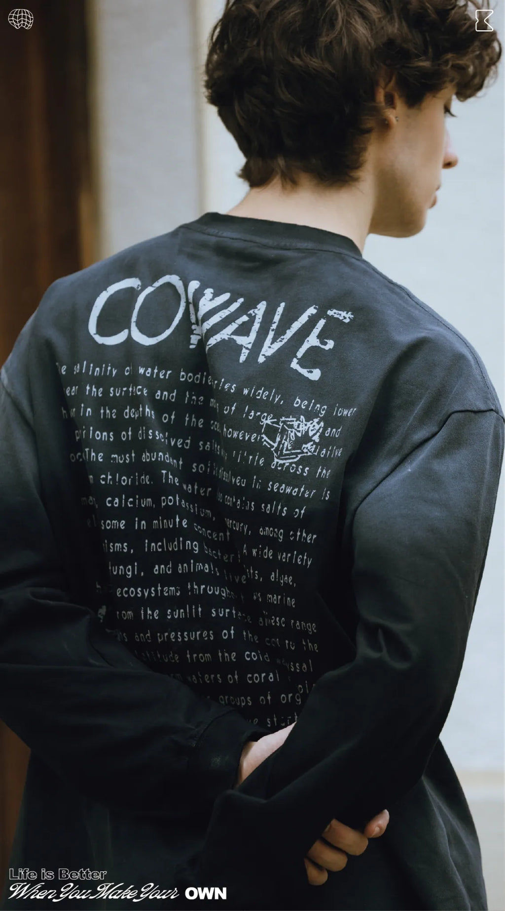 COWAVE 2025 Fall & Winter Wash Fonts L/S Tee