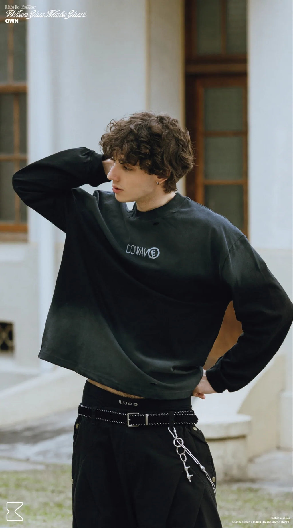 COWAVE 2025 Fall & Winter Wash Fonts L/S Tee