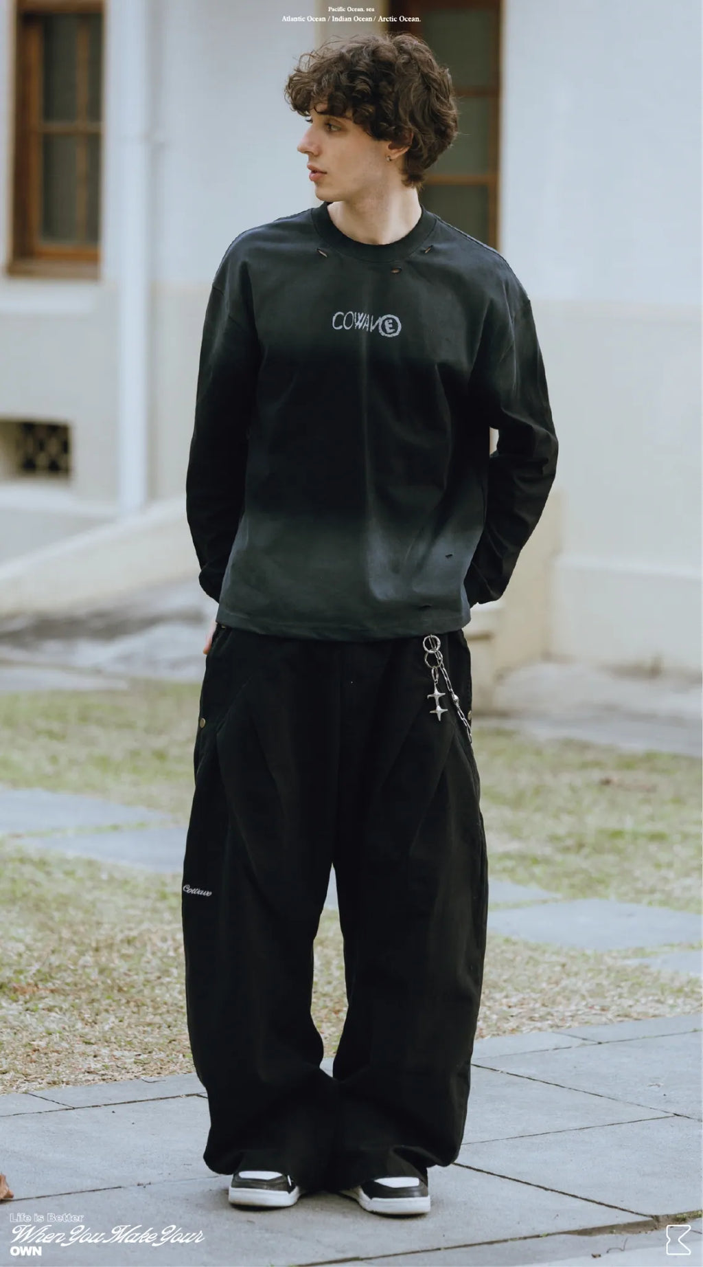 COWAVE 2025 Fall & Winter Wash Fonts L/S Tee