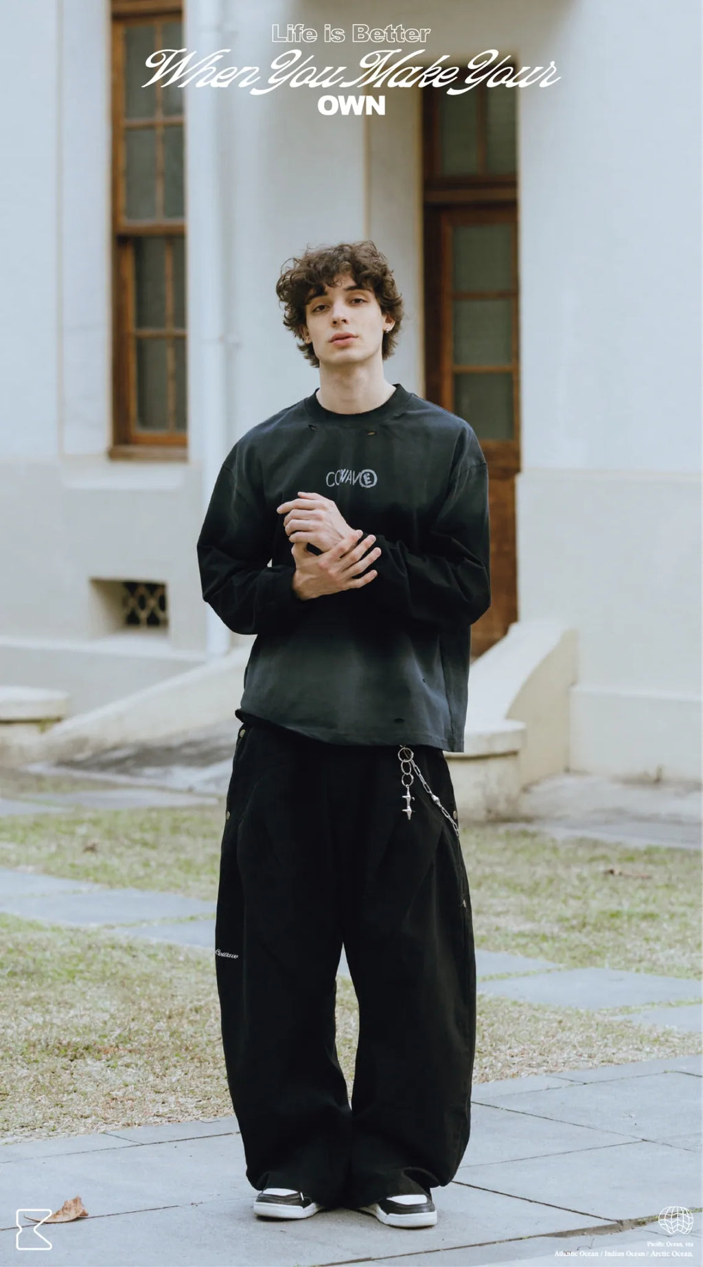 COWAVE 2025 Fall & Winter Wash Fonts L/S Tee