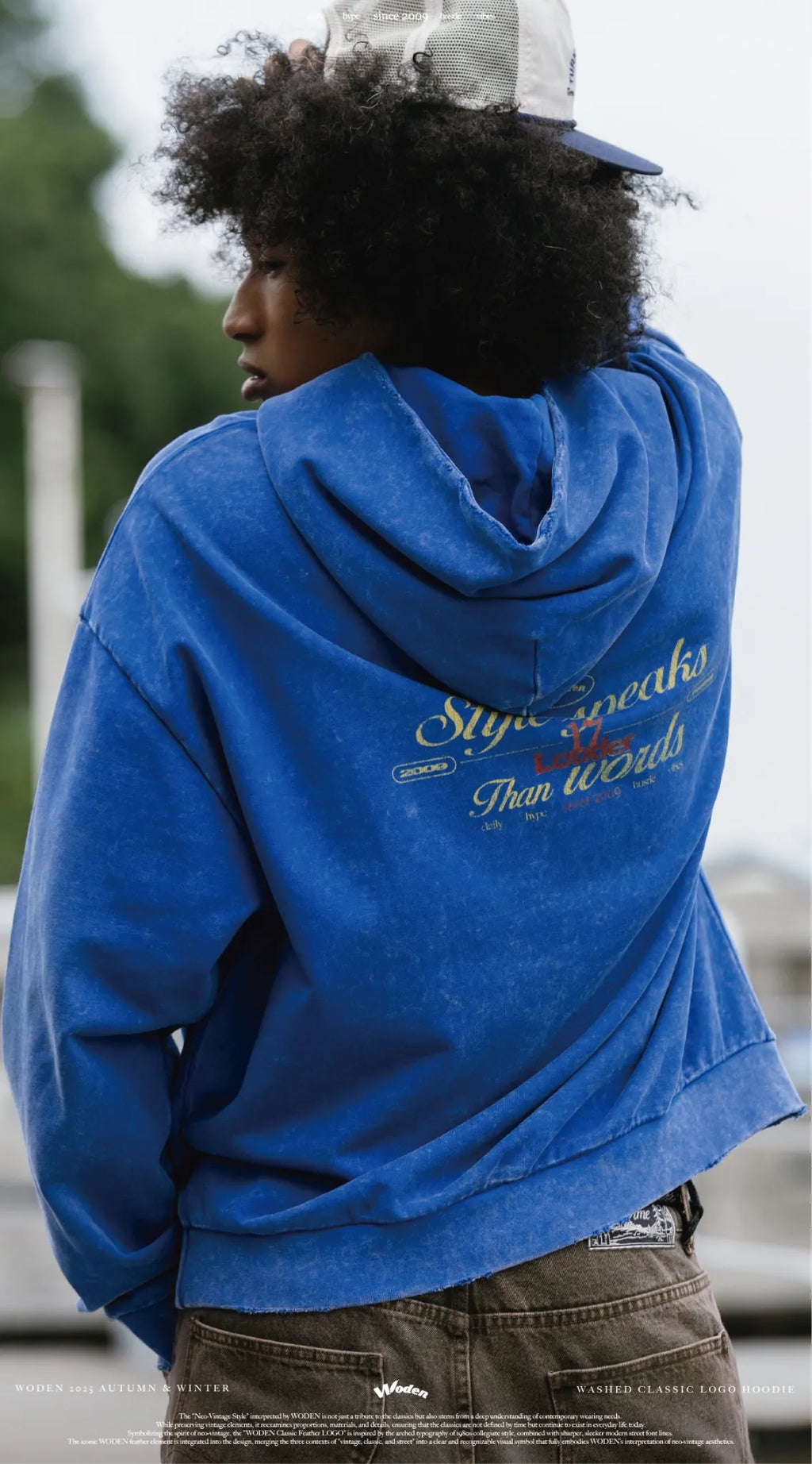 WD 25AW 014 Washed Classic LOGO Hoodie