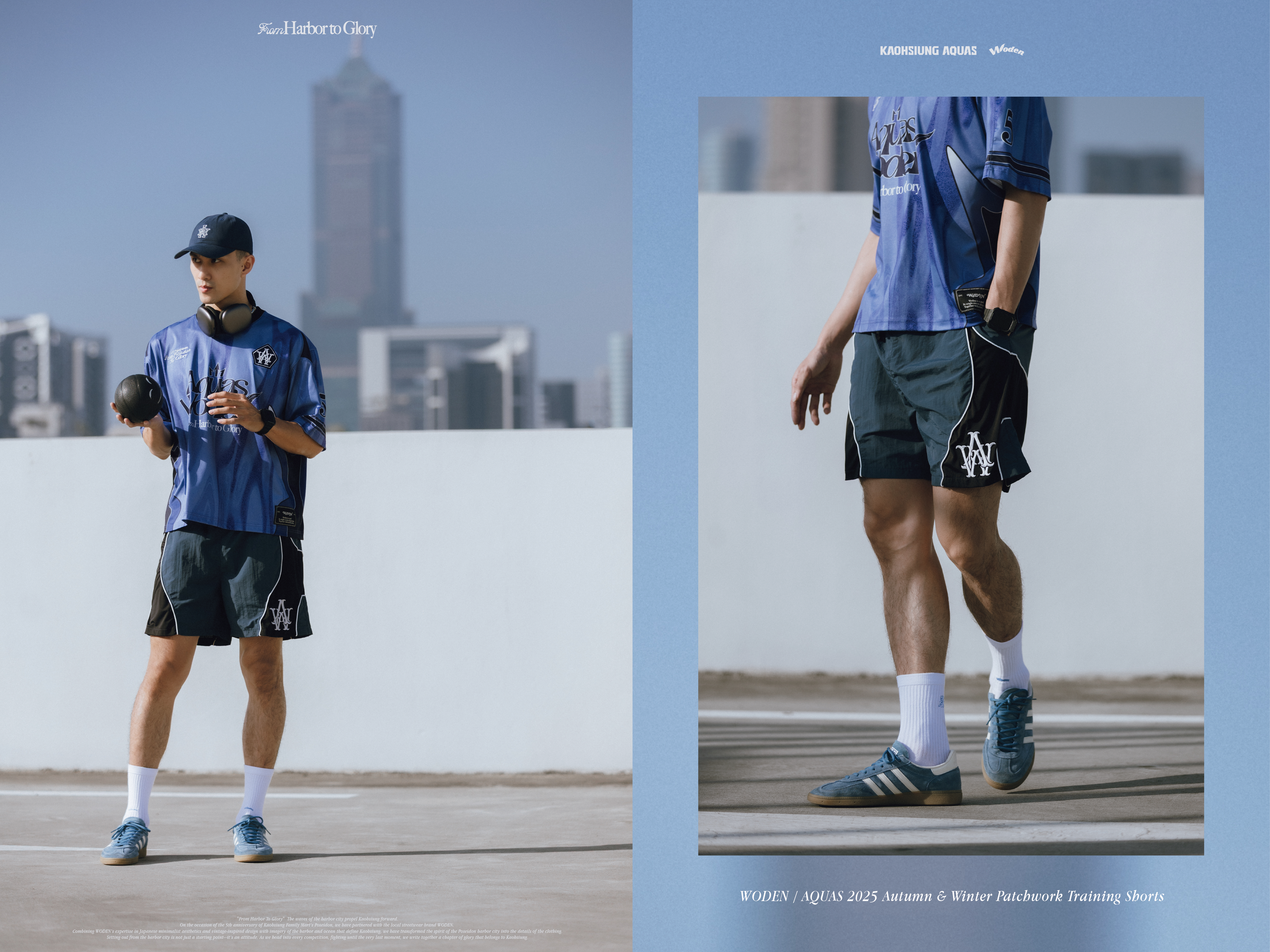 WODEN / AQUAS 2025 Autumn & Winter Patchwork Training Shorts