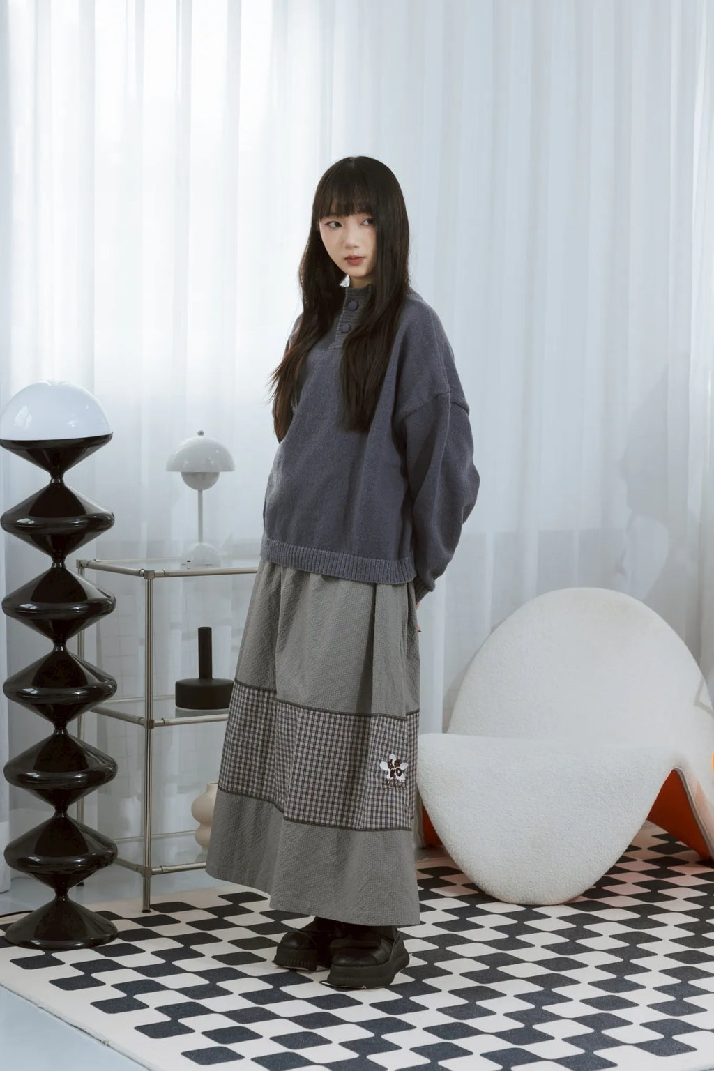 YOKO Knit Sweater with Scarf Set