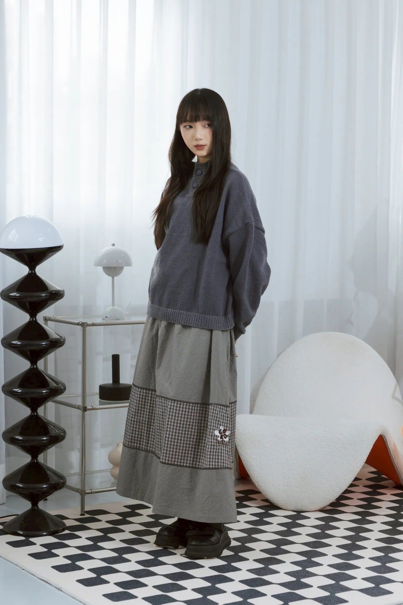 YOKO Knit Sweater with Scarf Set