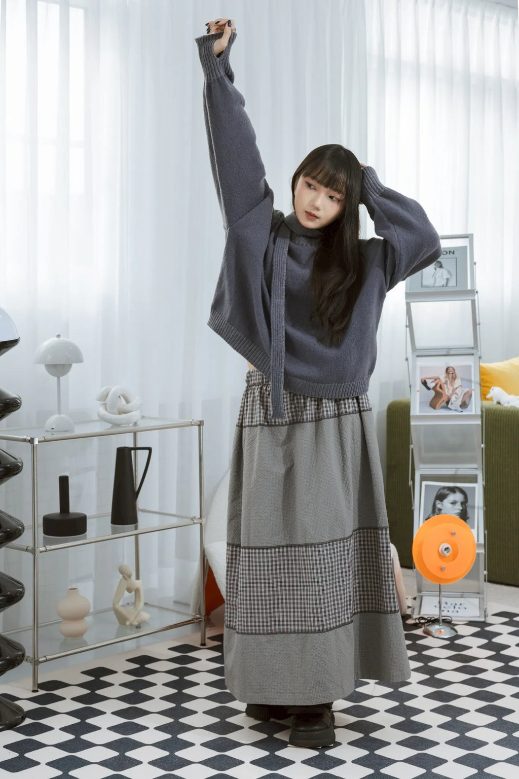 YOKO Knit Sweater with Scarf Set