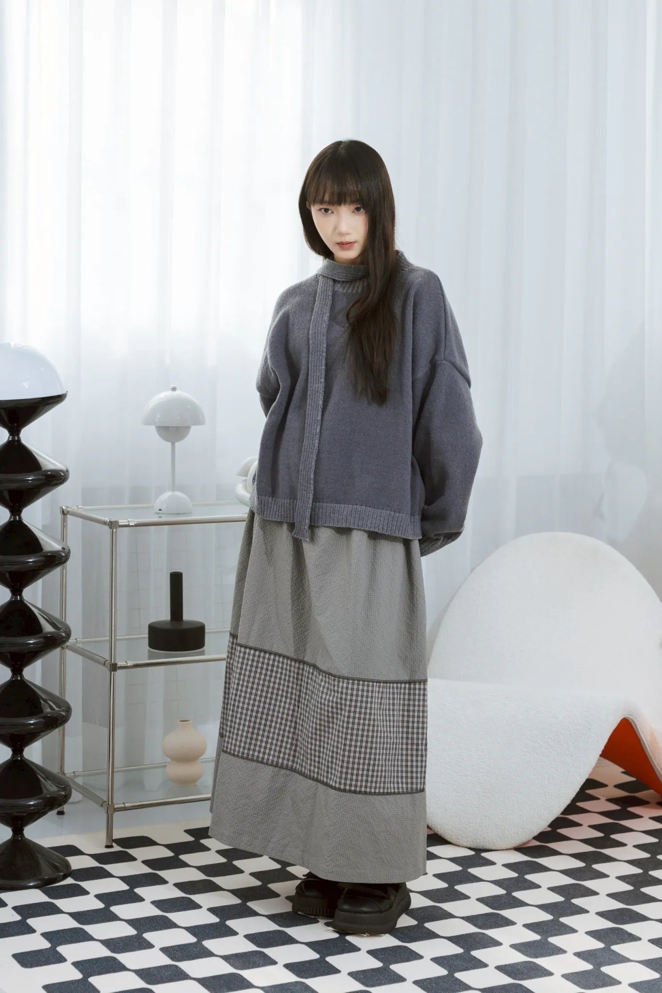 YOKO Knit Sweater with Scarf Set