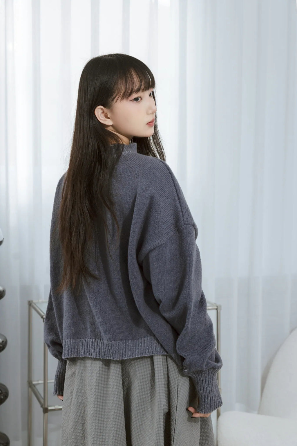 YOKO Knit Sweater with Scarf Set