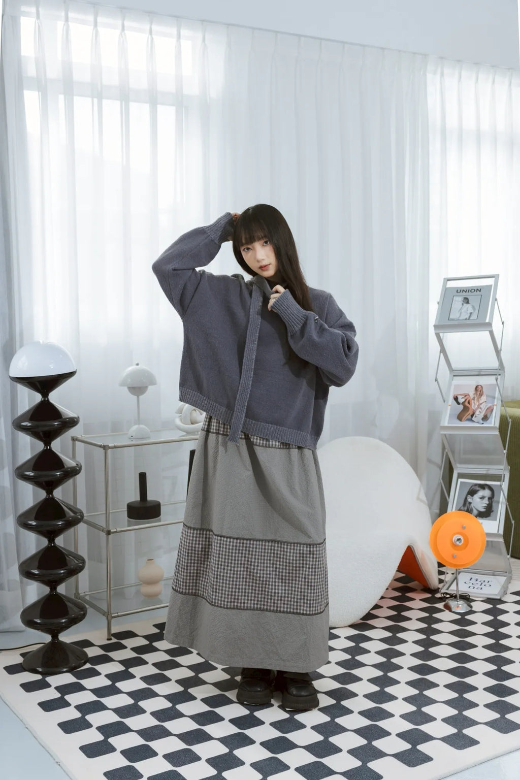 YOKO Knit Sweater with Scarf Set