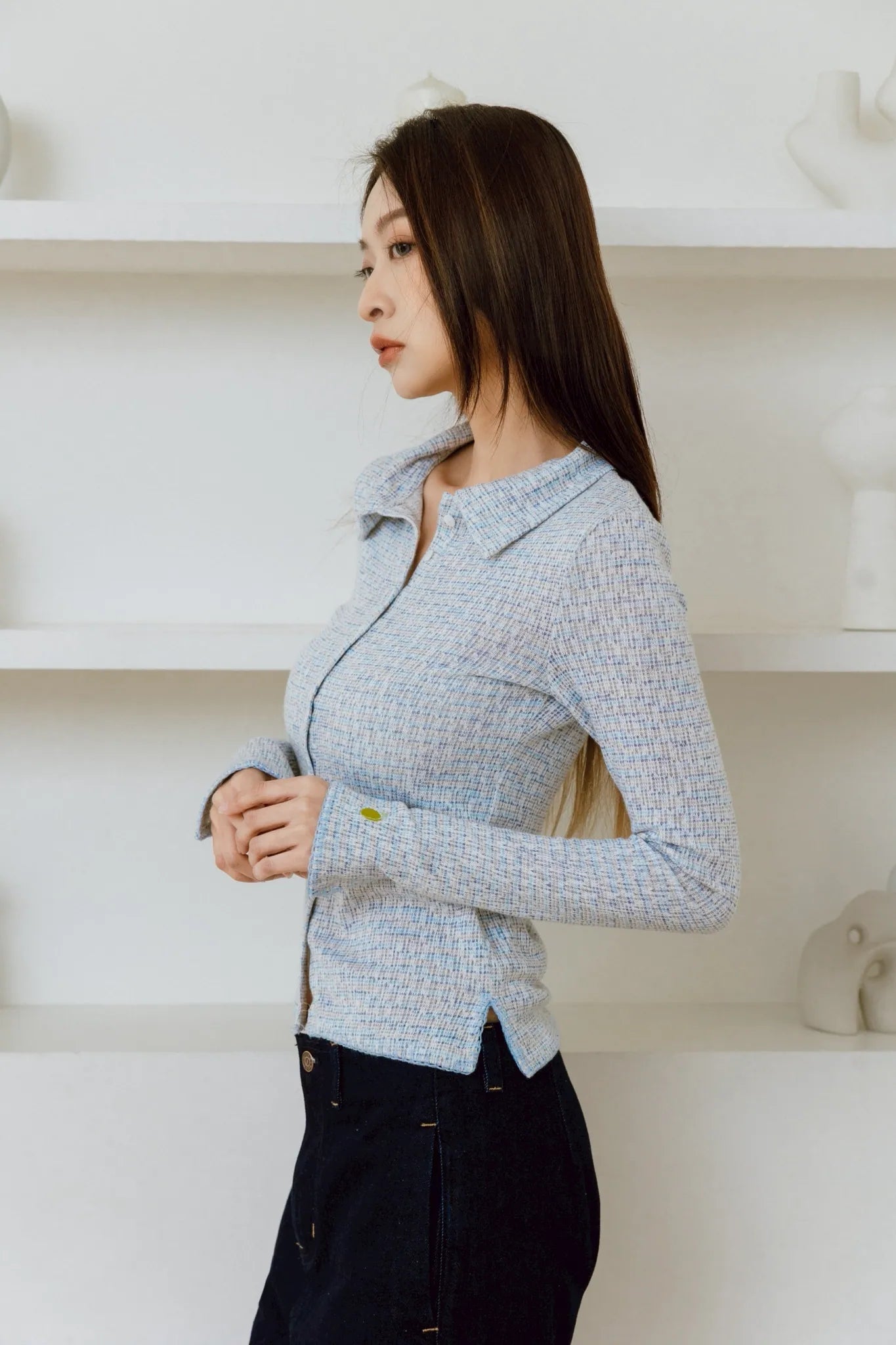 YOKO Textured Knit Cardigan