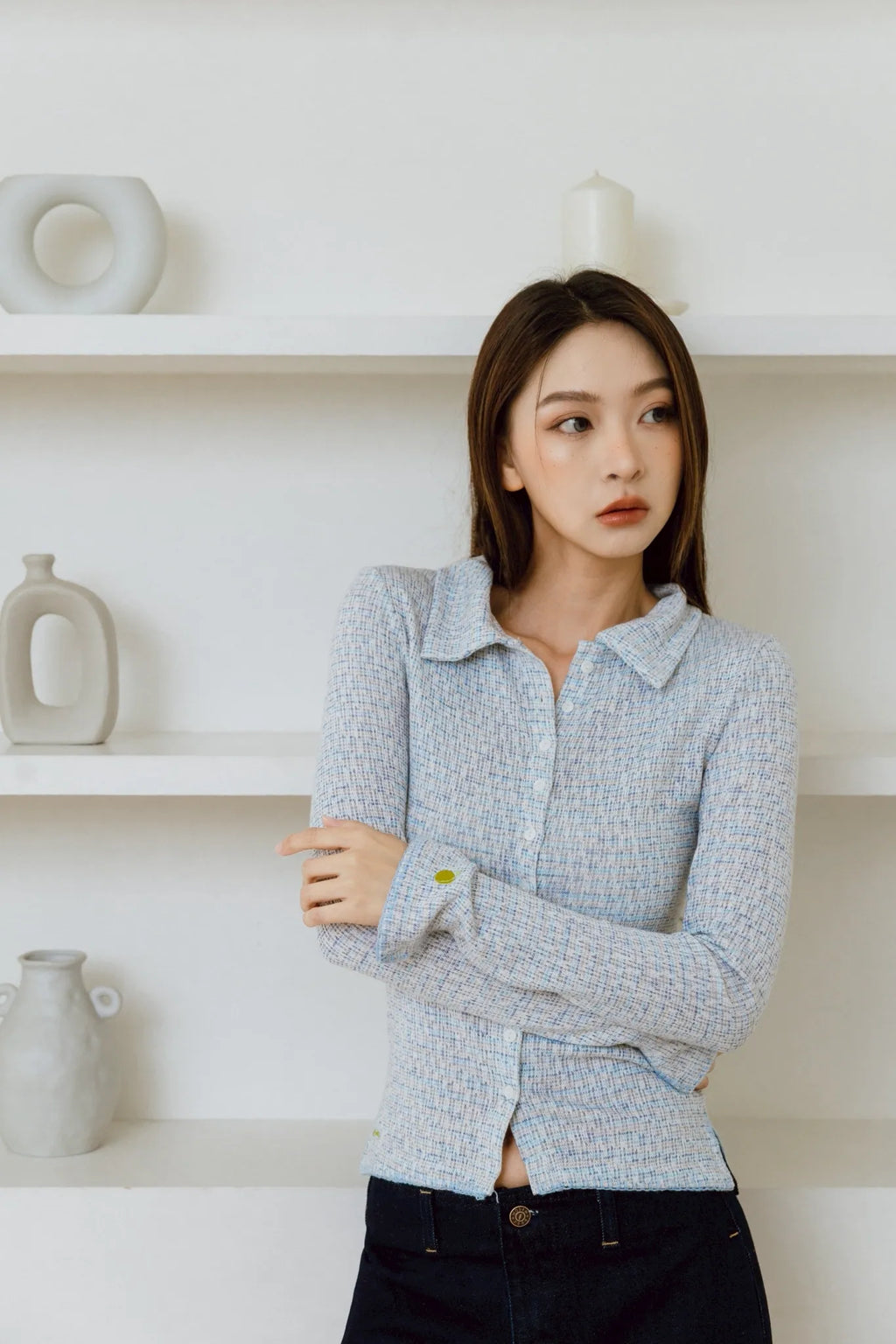 YOKO Textured Knit Cardigan