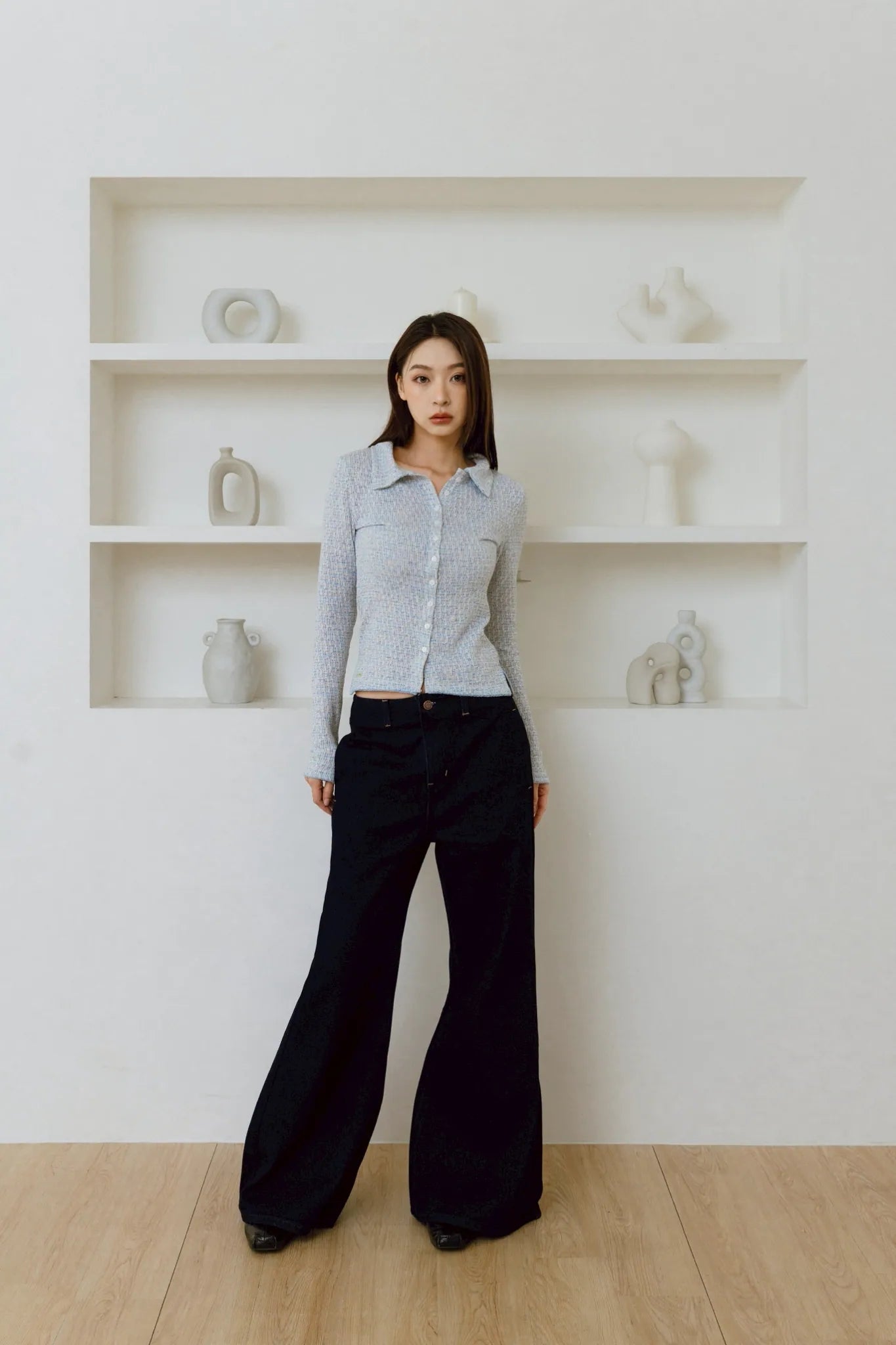 YOKO Textured Knit Cardigan