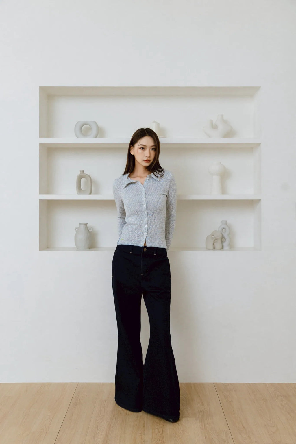 YOKO Textured Knit Cardigan