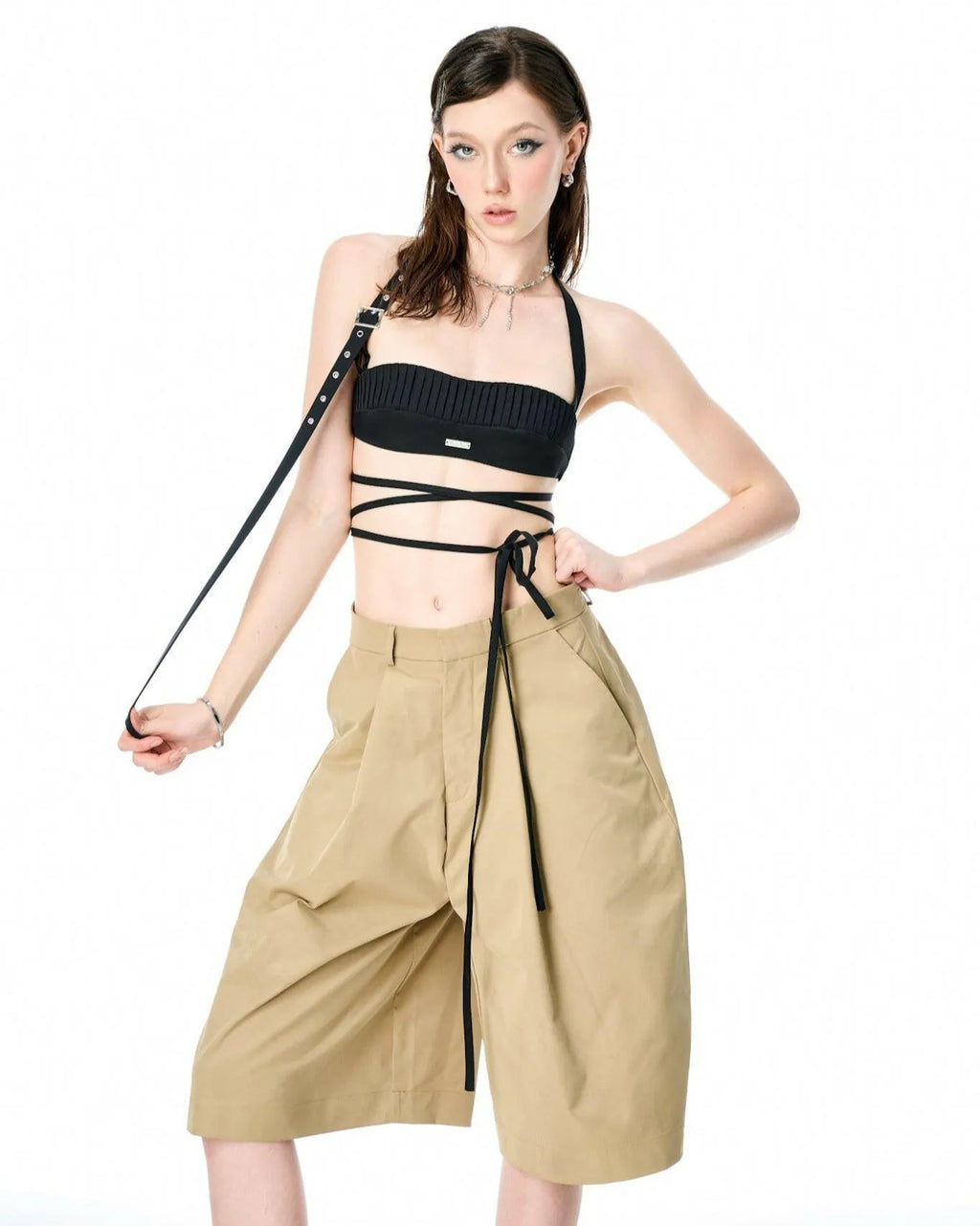 PUSH PUSH KHAKI SHORTS