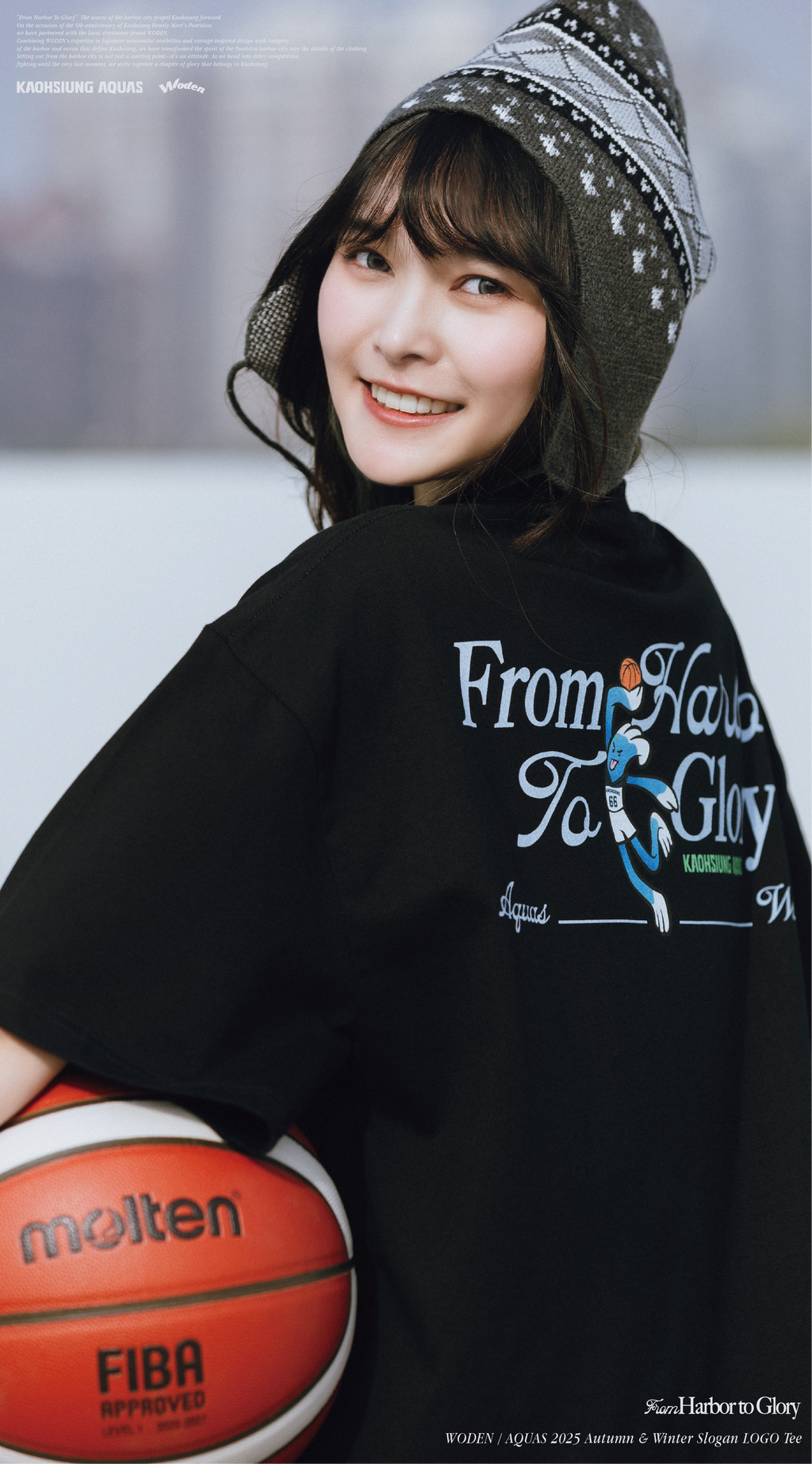 WODEN / AQUAS 2025 Autumn & Winter Slogan LOGO Tee