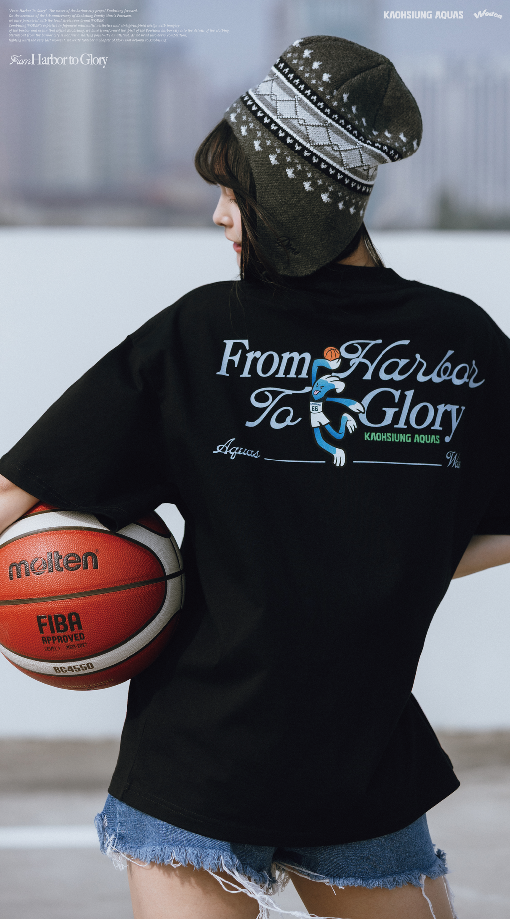 WODEN / AQUAS 2025 Autumn & Winter Slogan LOGO Tee