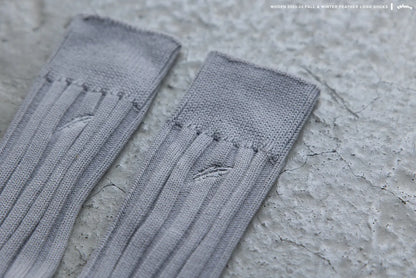 WODEN 2023 Autumn & Winter Feather LOGO Socks 灰色