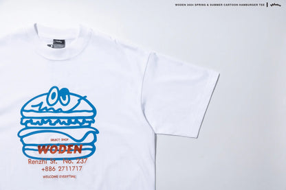 WODEN 2024 Spring & Summer 005 Cartoon Hamburger tee