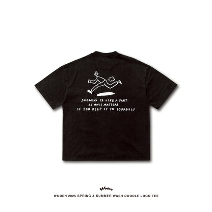 WODEN 2025 Spring & Summer 025 Wash Doodle LOGO Tee